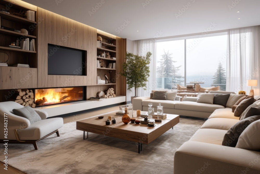 A cozy residential apartment features a modern living room that is beautifully decorated. A cozy residential apartment features a modern living room that is beautifully decorated.