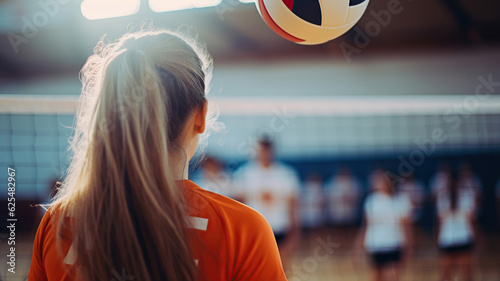 Volleyball Match Commences in the Arena