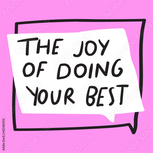 Obraz na plátně The joy of doing your best