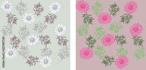 eamless pattern of floral motifs on pastel background, for background, printing, fabric, fashion