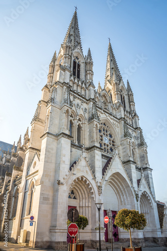 View at the Church of Our Lady in the streets of Cholet - France