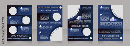Infectious diseases remedy treatment blank brochure layout design. Vertical poster template set with empty copy space for text. Premade corporate reports collection. Editable flyer paper pages
