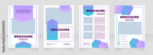 Medical care white blank brochure layout design. Vertical poster template set with copy space for text. Premade corporate reports collection. Editable flyer 4 pages. Myriad Pro, Arial fonts used