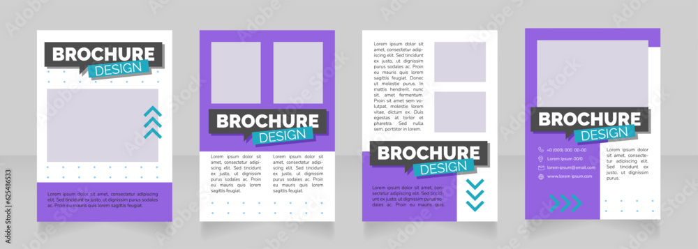 Leading job positions searching blank brochure design. Template set with copy space for text. Premade corporate reports collection. Editable 4 paper pages. Rubik Black, Regular, Light fonts used