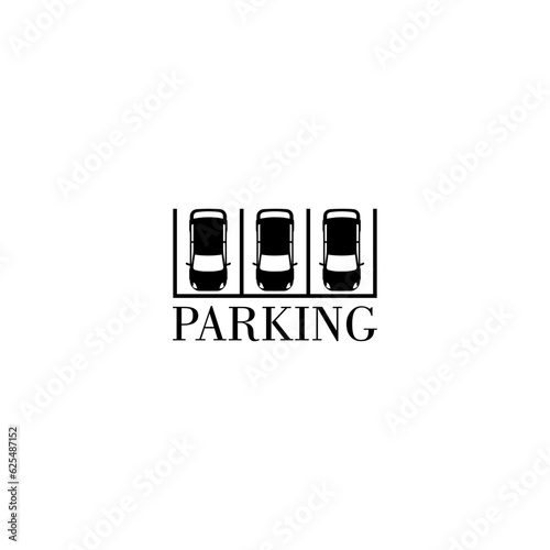 Parking logo icon sign isolated on white background