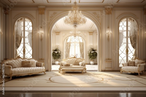 Opulent home interior featuring spacious sliding doors. © 2rogan
