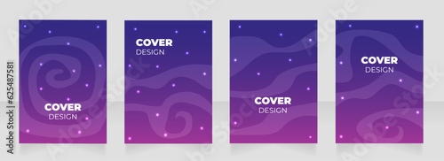 Space technology and exploration blank brochure design. Template set with copy space for text. Premade corporate reports collection. Editable 4 paper pages. Arial Black, Regular fonts used