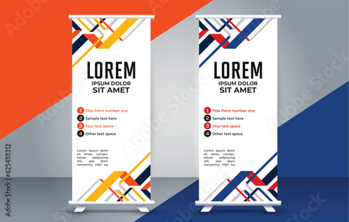 professional  business roll up display standee template design