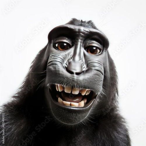 Monkey selfie, AI generated Image