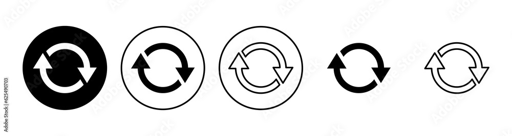 Refresh icon set. Reload icon vector. Update icon. Refresh icon set. Reload icon vector. Update icon.