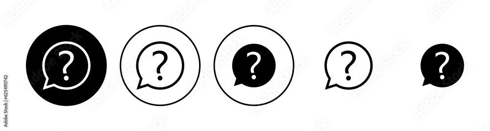 Question icon set. question mark icon vector. Question icon set. question mark icon vector.