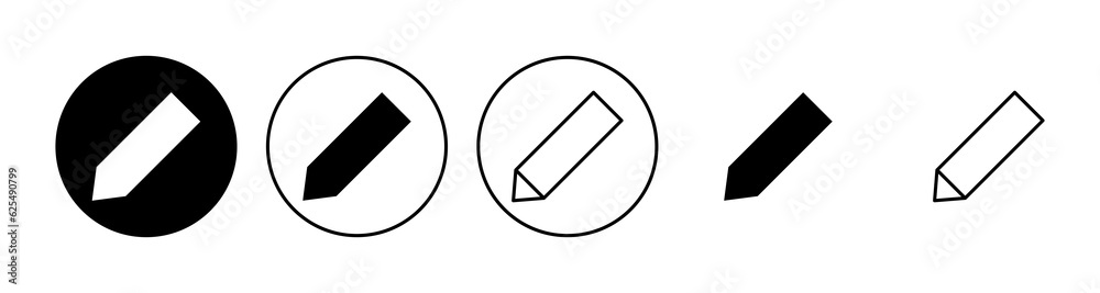 Pencil icon set. pen symbol. edit icon vector Pencil icon set. pen symbol. edit icon vector