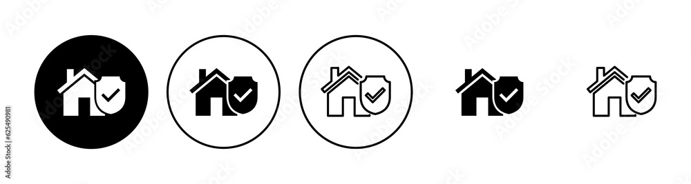 House insurance icon set. house protection icon. House insurance icon set. house protection icon.