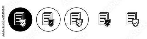 Insurance icon set. insurance symbol vector