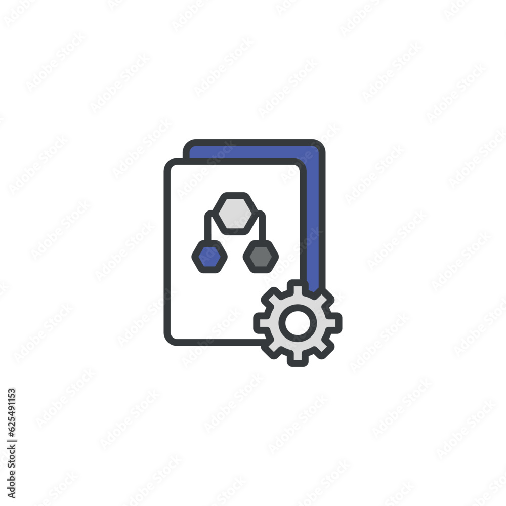 Implementation icon design with white background stock illustration Implementation icon design with white background stock illustration