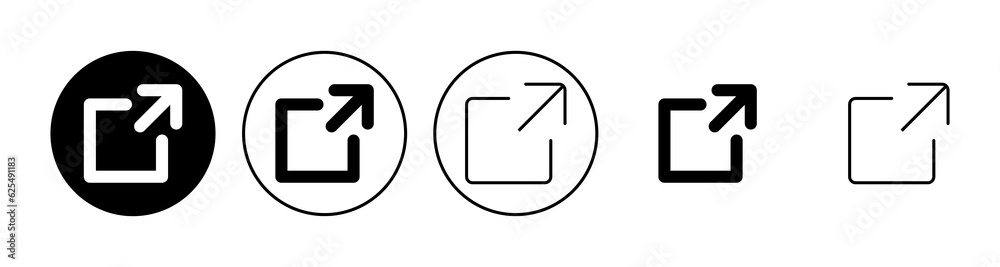 External link icon set. link icon vector. hyperlink symbol External link icon set. link icon vector. hyperlink symbol