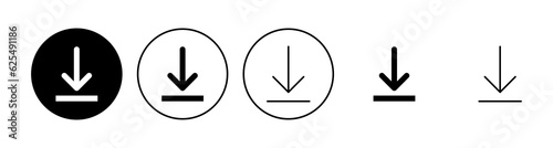 Download icon set. Download vector icon