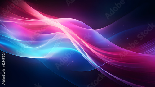 abstract futuristic background with gold PINK blue glowing neon 