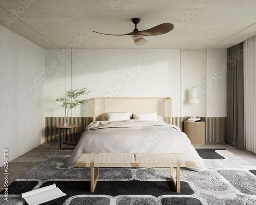 Photos Minimal bedroom interior with home decoration, celling fan