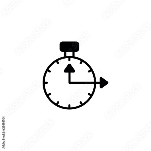 Over Time icon design with white background stock illustration
