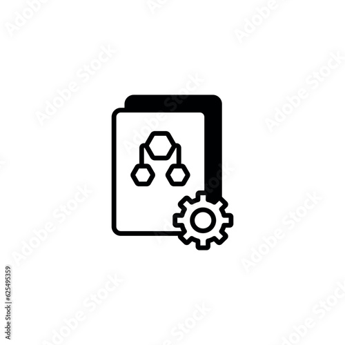 Implementation icon design with white background stock illustration