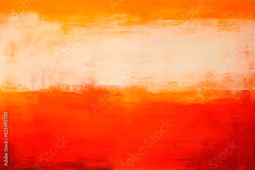 Generative AI orange, red and white brush strokes backdrop, a mix of colours artistic abstract expressionism background for banners