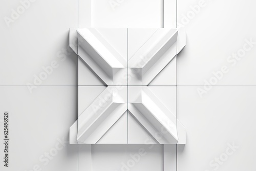 Minimalist Abstract Art: Clean Lines, Geometric Shapes, Modern Simplicity on a Plain White Background, generative AI