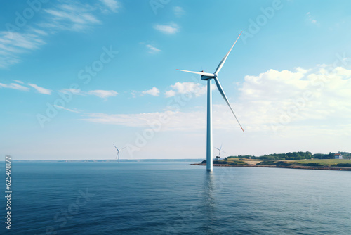 Windpower / wind-turbine / offshore / renewable energy / ecology.Generative AI