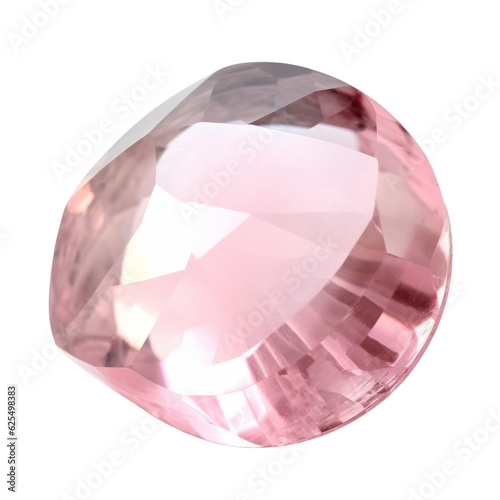 pink amethyst isolated on transparent background cutout
