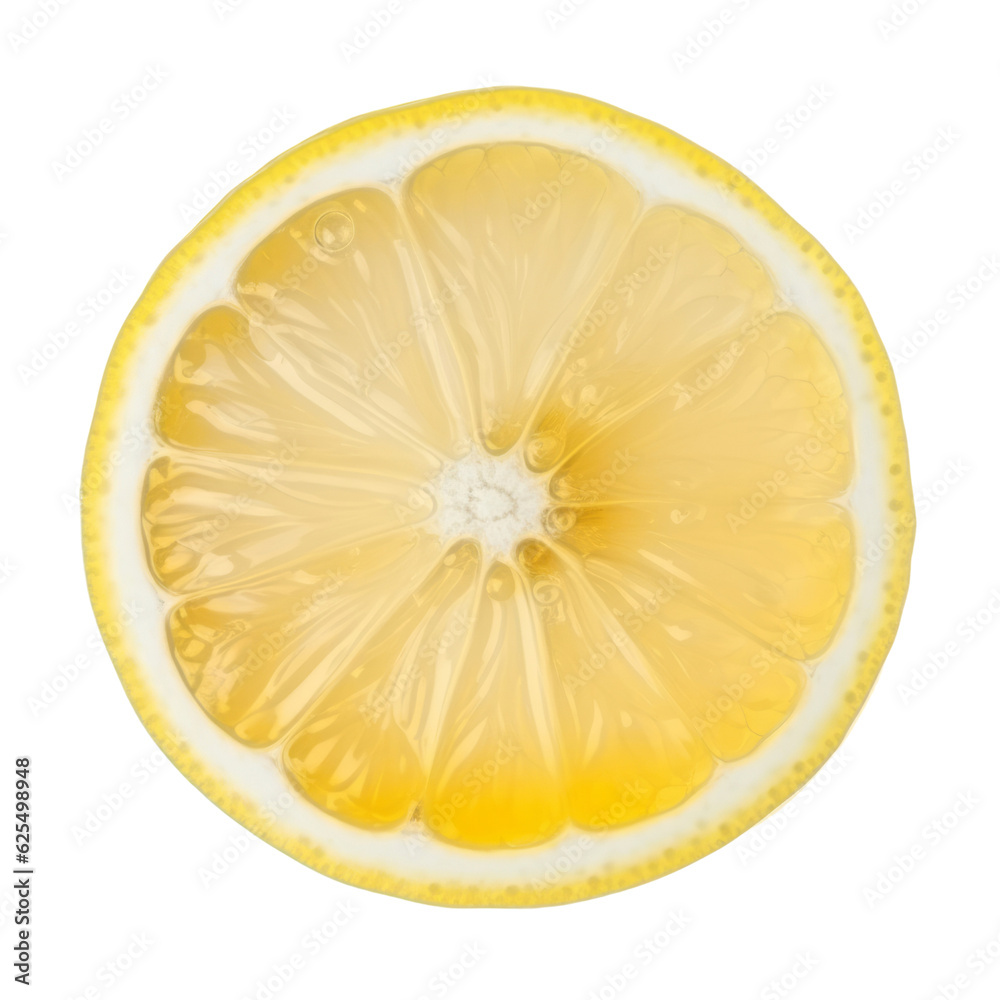 slice of lemon isolated on transparent background cutout slice of lemon isolated on transparent background cutout