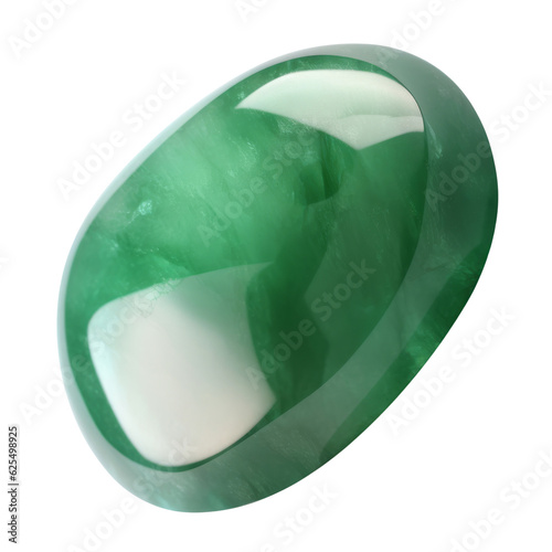 green jade isolated on transparent background cutout