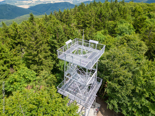 Kalenica Peak in Sowie Mountains Poland, observation tower photo