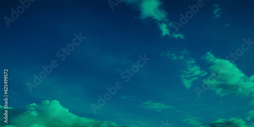 Blue sky background summer cloudy, and ocean in the blue color.  © Alibuss