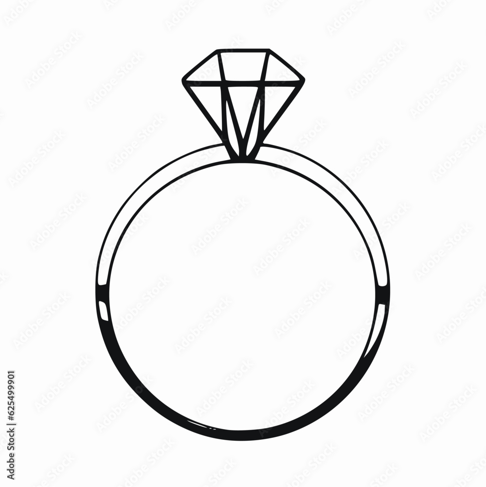 diamond ring vector illustration