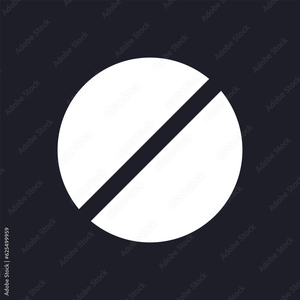 Stop sign dark mode glyph ui icon. Blocked user. Operation failure. User interface design. White silhouette symbol on black space. Solid pictogram for web, mobile. Vector isolated illustration Stop sign dark mode glyph ui icon. Blocked user. Operation failure. User interface design. White silhouette symbol on black space. Solid pictogram for web, mobile. Vector isolated illustration