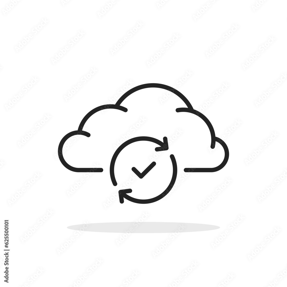 black thin line cloud like data update icon black thin line cloud like data update icon