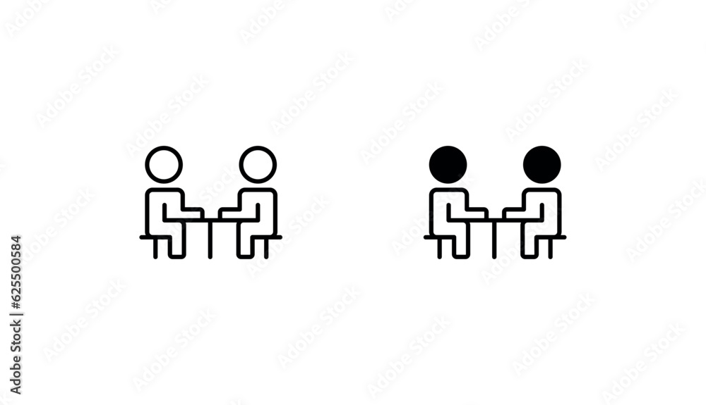 Business Meeting icon design with white background stock illustration