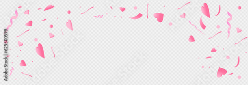 A piece of pink heart colored paper for Valentine's Day. vector background. love vector