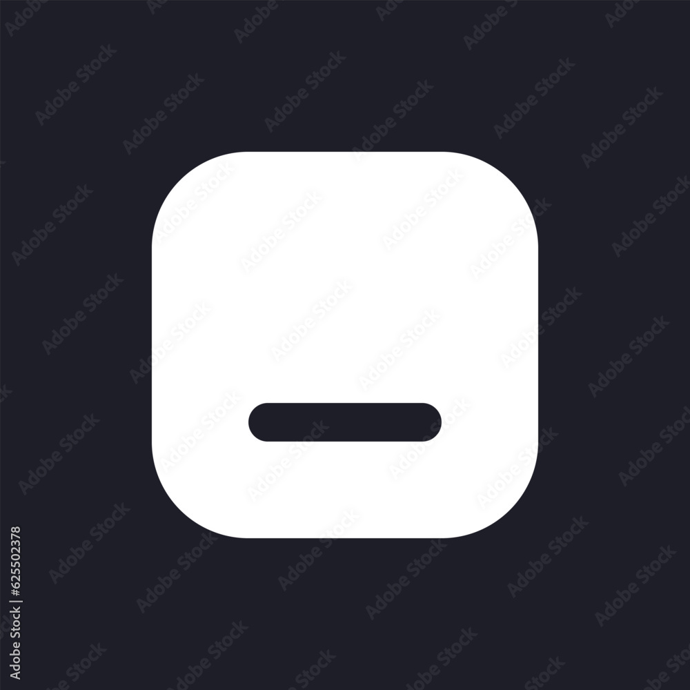 Minimize button dark mode glyph ui icon. Website size control. User interface design. White silhouette symbol on black space. Solid pictogram for web, mobile. Vector isolated illustration Minimize button dark mode glyph ui icon. Website size control. User interface design. White silhouette symbol on black space. Solid pictogram for web, mobile. Vector isolated illustration