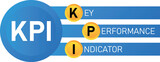 Key Performance Indicator acronym.  Ilustration for web, presentation, banner, landing page, presentation, book cover, article.