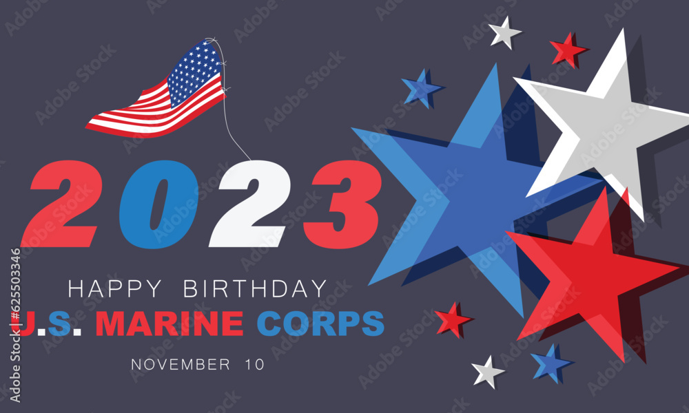 U.S. Marine Corps Birthday. background, banner, card, poster, template
