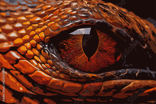 illustration of reptile or snake eye
