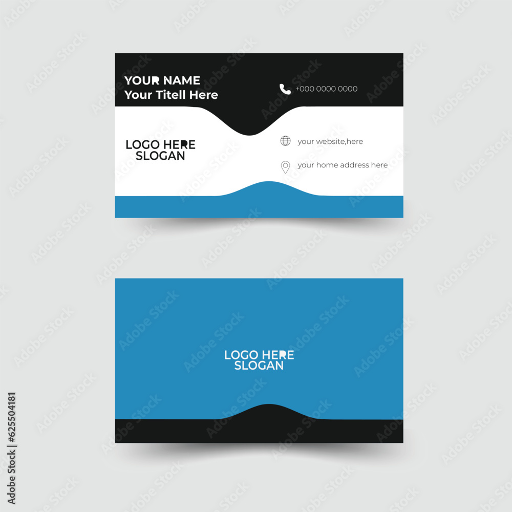 Vectors Personal visiting card with company logo Stationery design with simple modern luxury elegant abstract pattern background