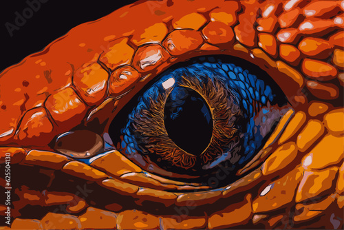 illustration of reptile or snake eye