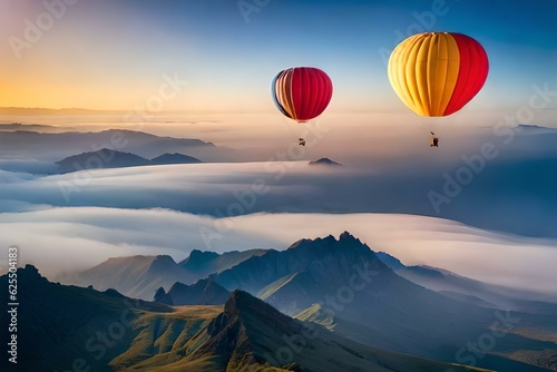 paragliding in the sky