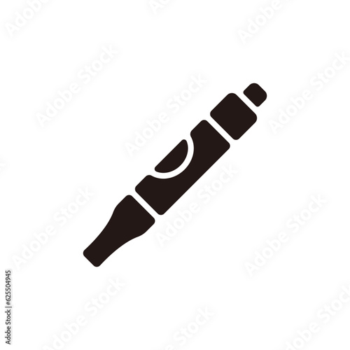 Vape pen icon.Flat silhouette version.