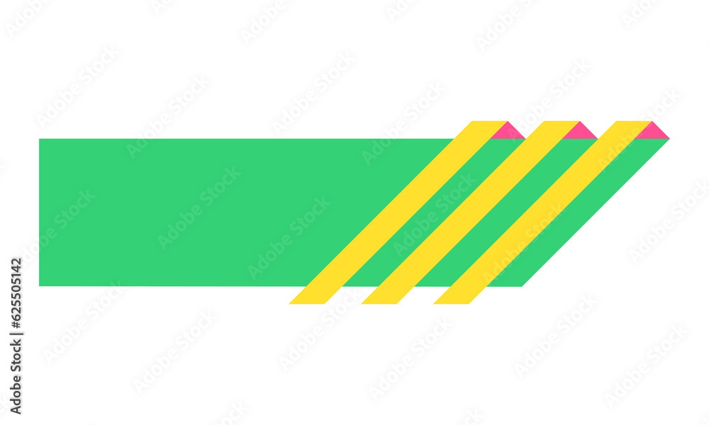 Rectangle oblong green shape with yellow lines brochure element design. Vector illustration with empty copy space for text. Editable shape for poster decoration. Creative and customizable frame Rectangle oblong green shape with yellow lines brochure element design. Vector illustration with empty copy space for text. Editable shape for poster decoration. Creative and customizable frame