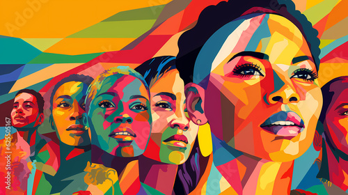 Harmony in Diversity: Mosaic Tapestry Celebrating Unity and Inclusivity - mosaic, tapestry, diverse, people, colorful art, representation, races, genders, skin colors, unity, inclusivity, diversity