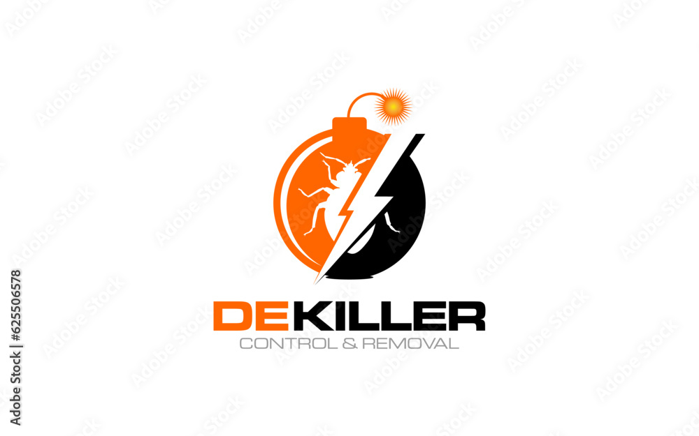 Illustration vector graphic of home pest control and protection company logo design template