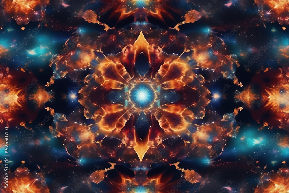 abstract background with space, Symmetrical art concept in space